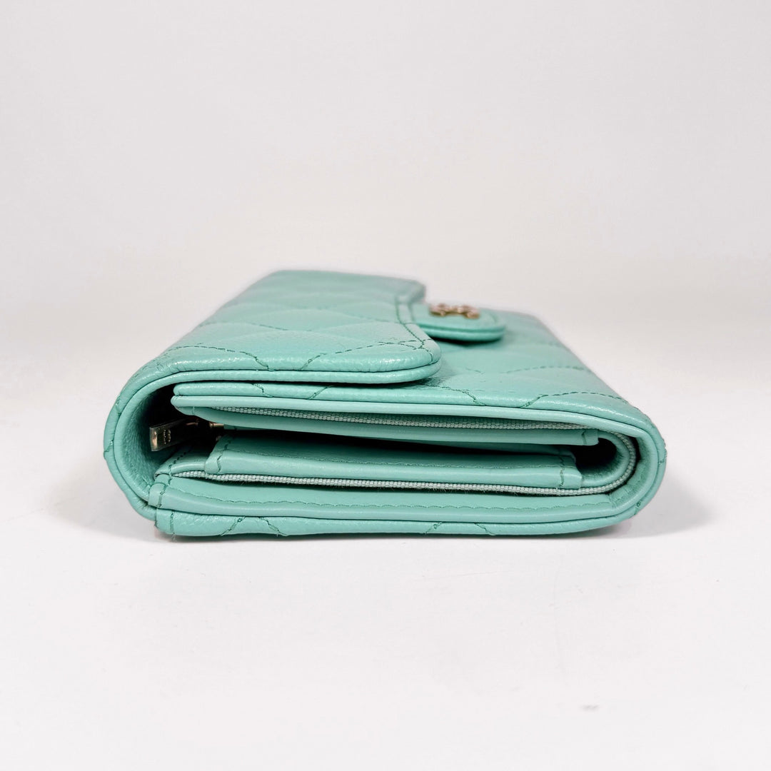 Chanel Quilted Caviar Classic Flap Wallet