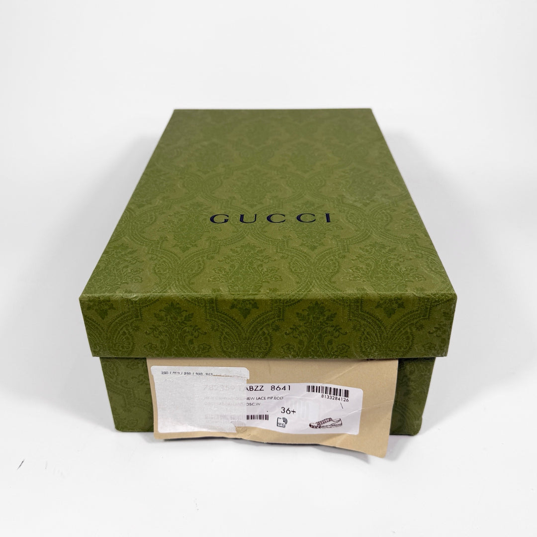 Gucci Crystal GG 1977 Tennis Low Top Sneaker - Women’s 6.5