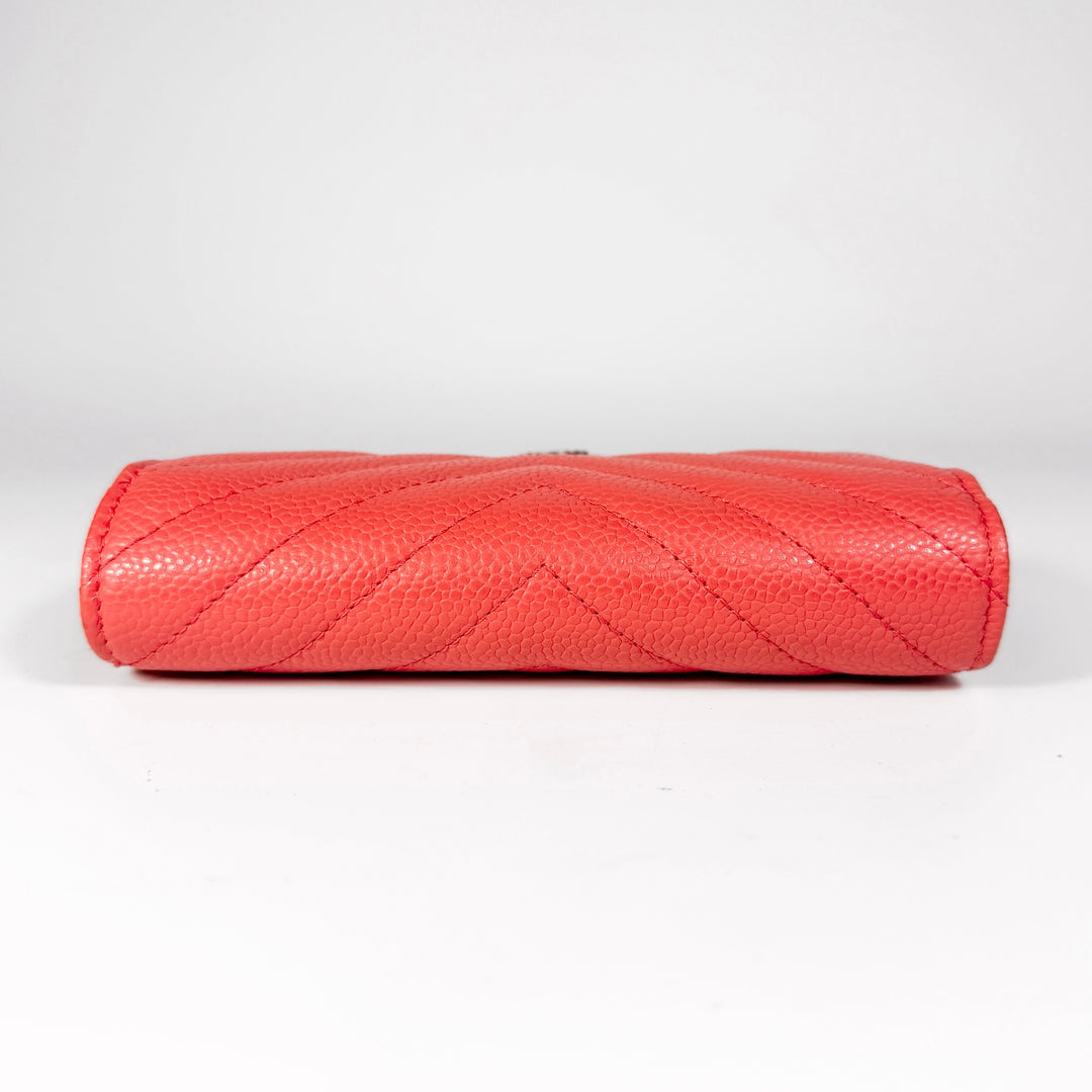 Chanel Chevron Caviar Classic Flap Wallet