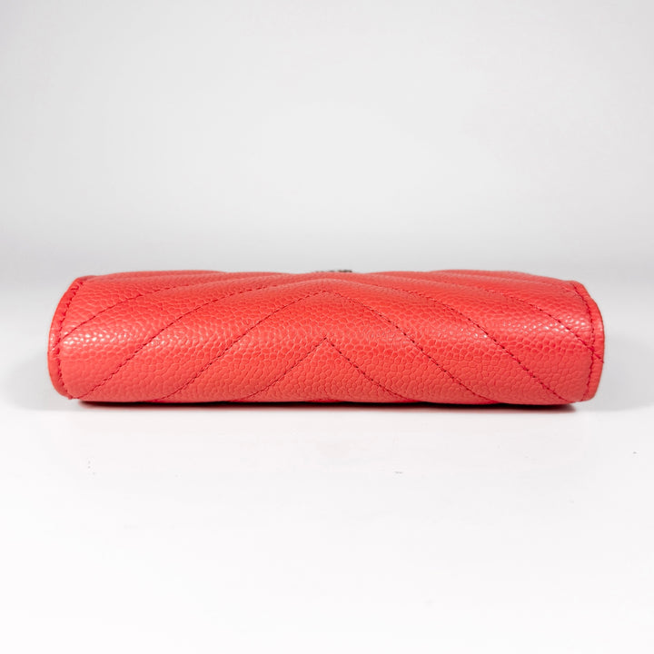 Chanel Chevron Caviar Classic Flap Wallet