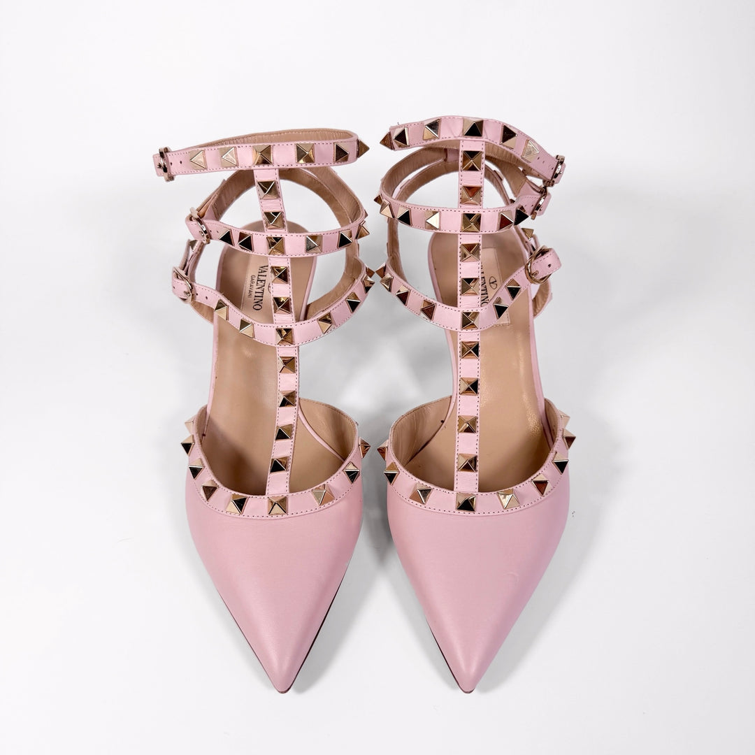 Valentino Nappa Rockstud Ankle Strap Pump Heel - Women’s 8