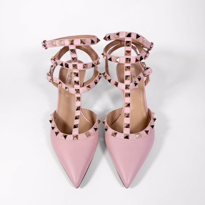 Valentino Nappa Rockstud Ankle Strap Pump Heel - Women’s 8