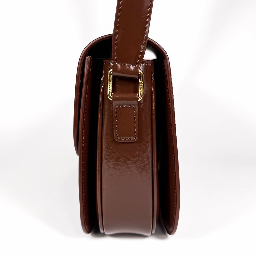 Celine Shiny Calfskin Teen Triomphe Bag