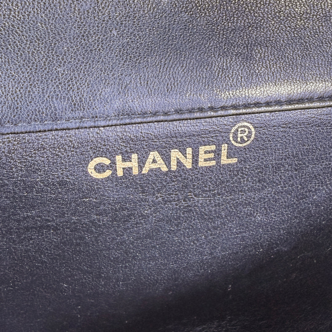 Chanel Vintage 24k Gold Hardware Double Sided Flap Bag