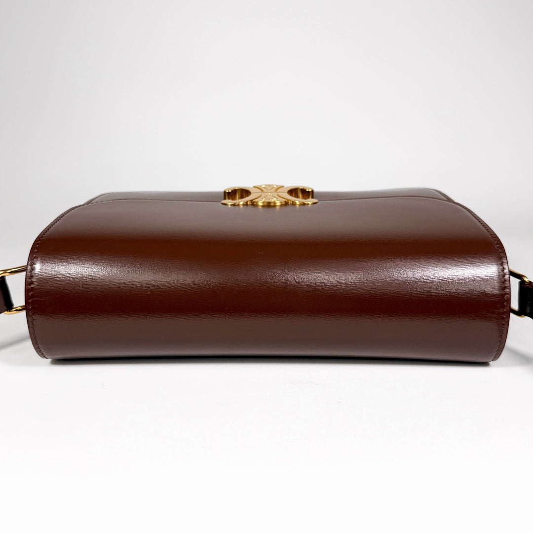 Celine Shiny Calfskin Teen Triomphe Bag