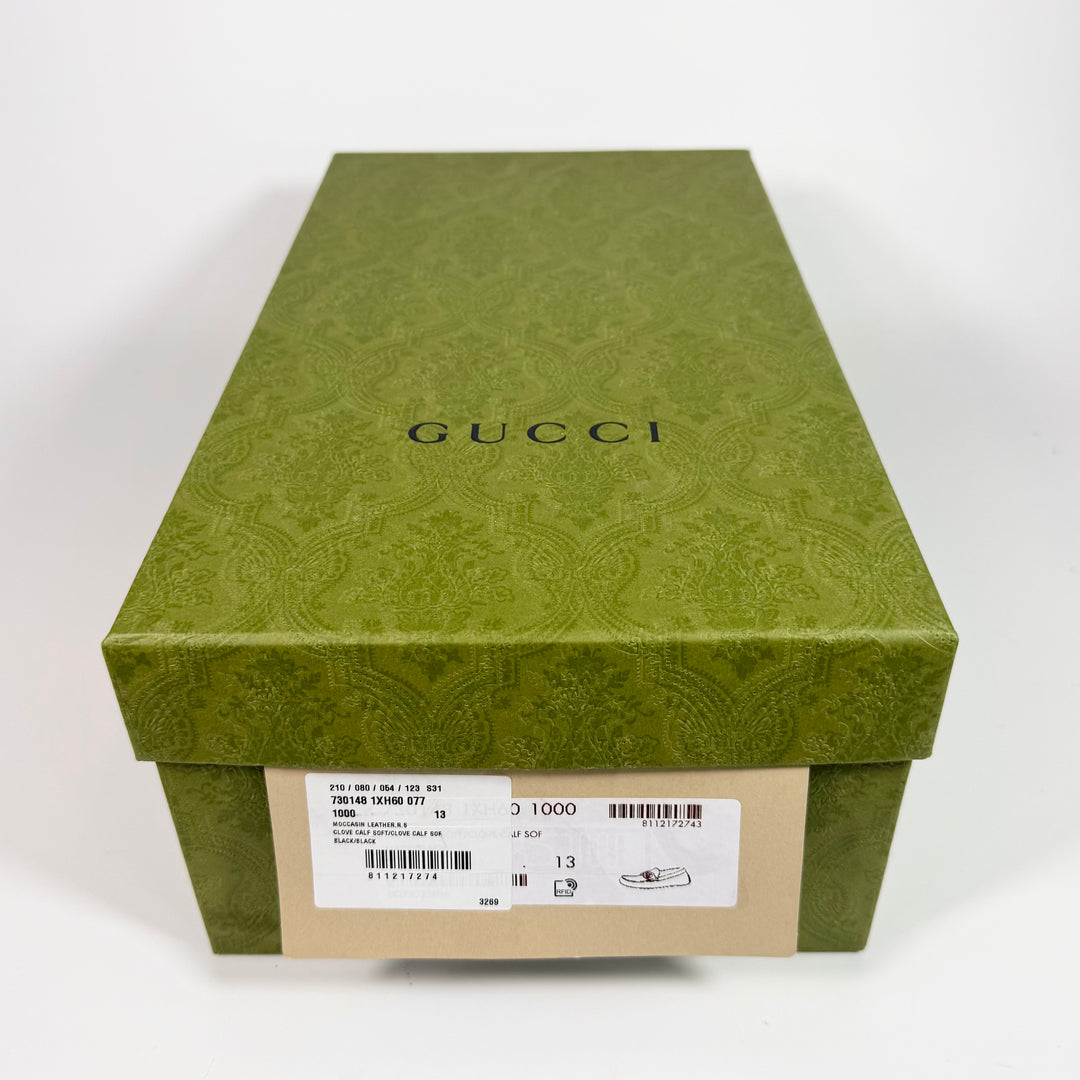 Gucci Interlocking G Driver Leather Loafer - Men’s 13.5