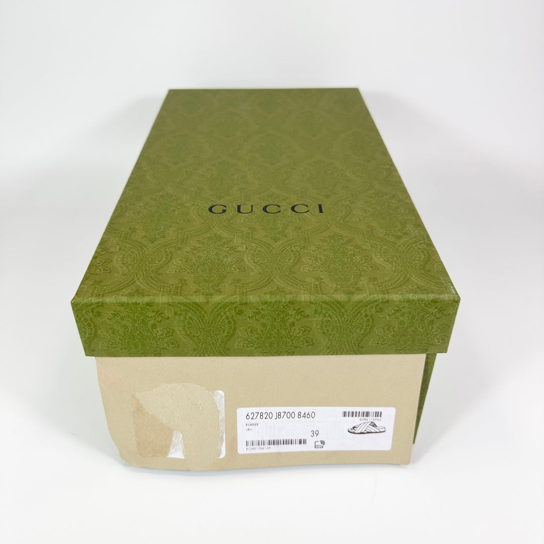 Gucci Rubber Web Criss Cross Slide Sandal - Women’s 9