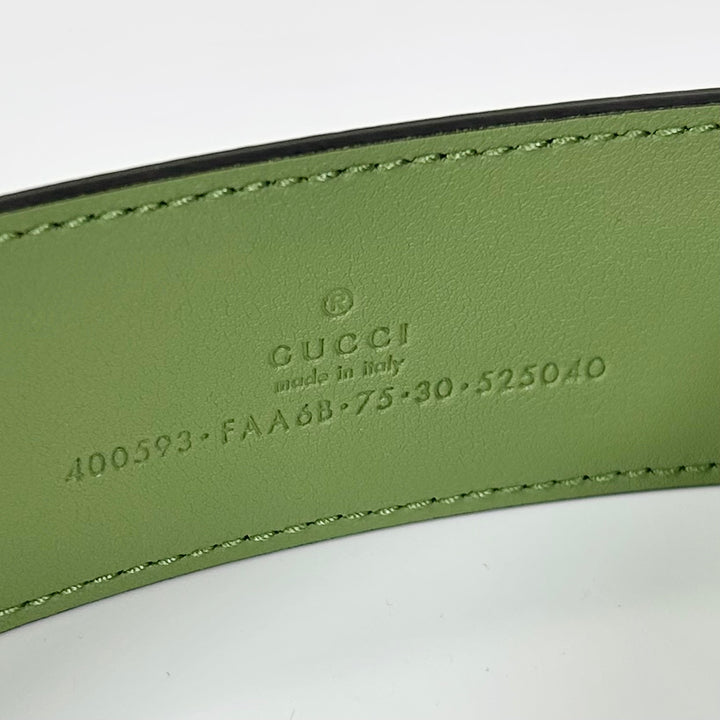 Gucci GG Marmont Monogram Belt Green 75 30