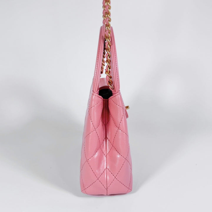 Chanel Quilted Aged Calfskin Mini Kelly Shopper