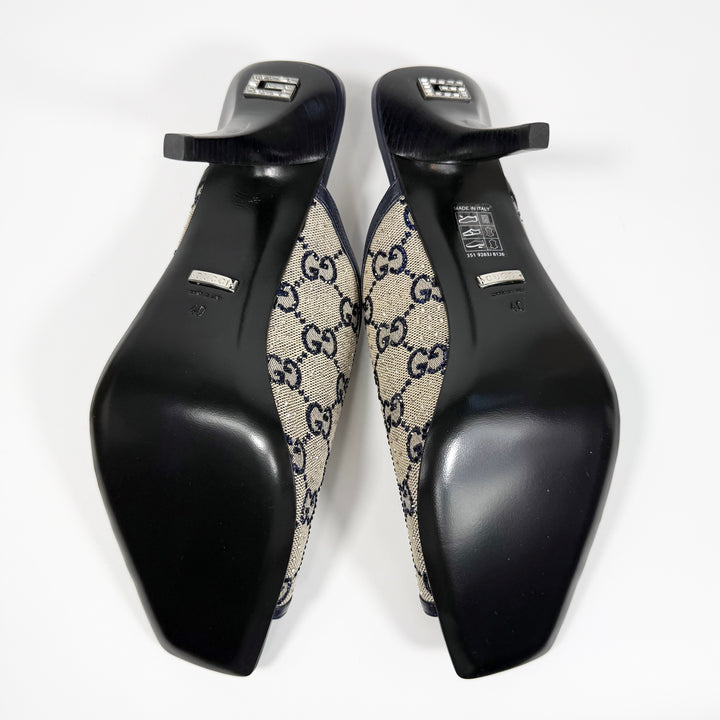Gucci Tela Retino Kid Crystal GG Heel  - Women’s 10