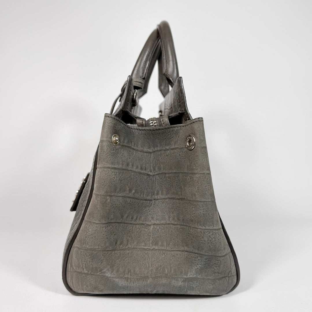 Saint Laurent Crocodile Embossed Cabas Rive Gauche Bag