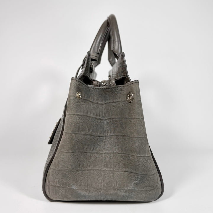 Saint Laurent Crocodile Embossed Cabas Rive Gauche Bag