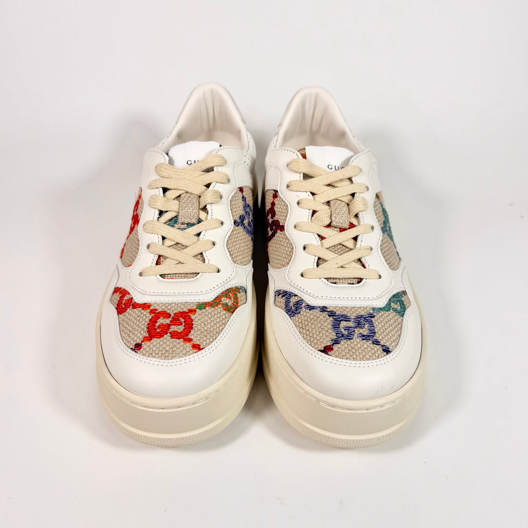 Gucci Dali Soft Calfskin GG Platform Sneaker - Women’s 10.5