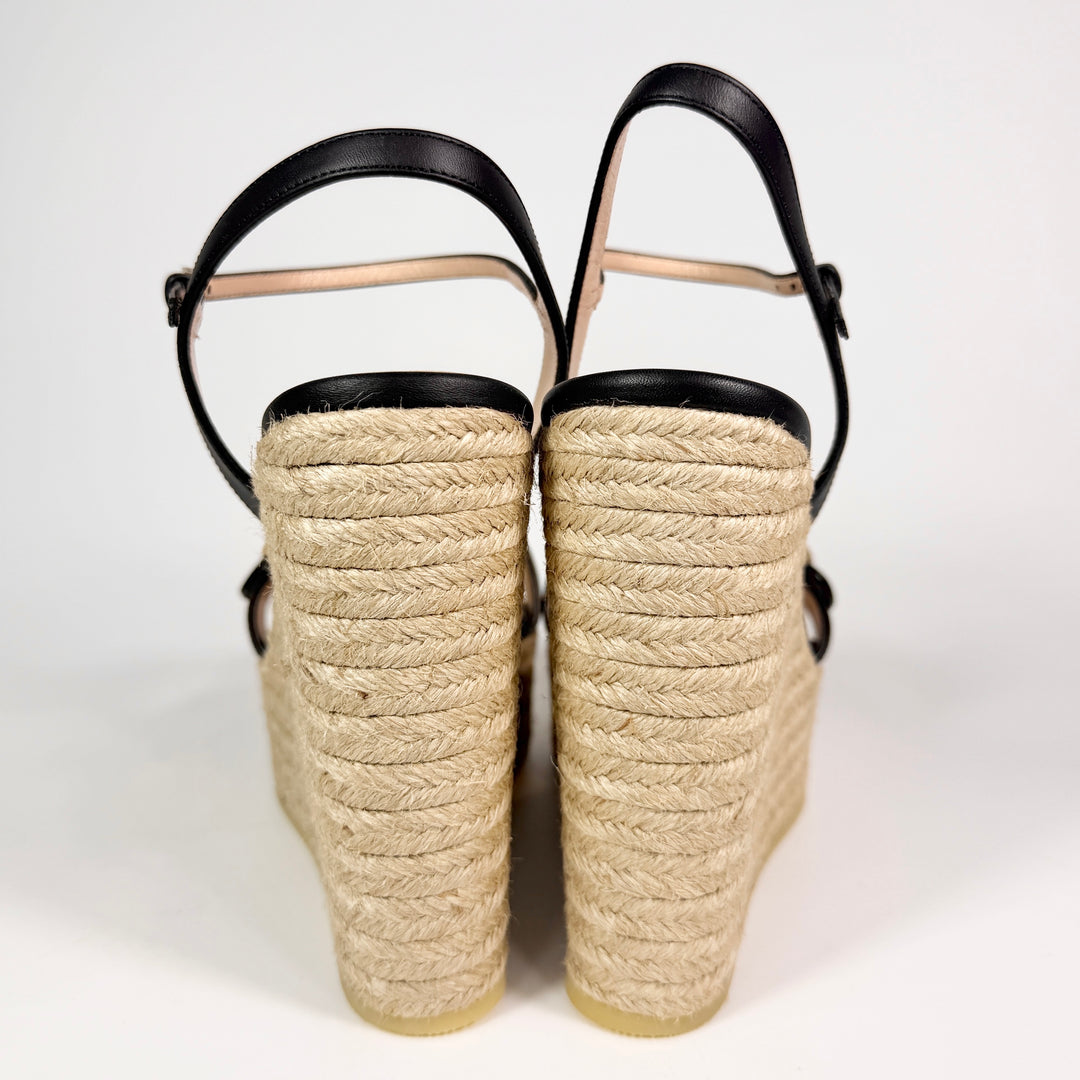 Gucci GG Marmont Espadrille Wedge Sandal - Women’s 11.5