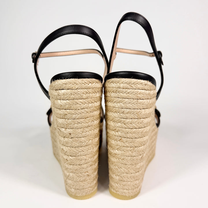 Gucci GG Marmont Espadrille Wedge Sandal - Women’s 11.5