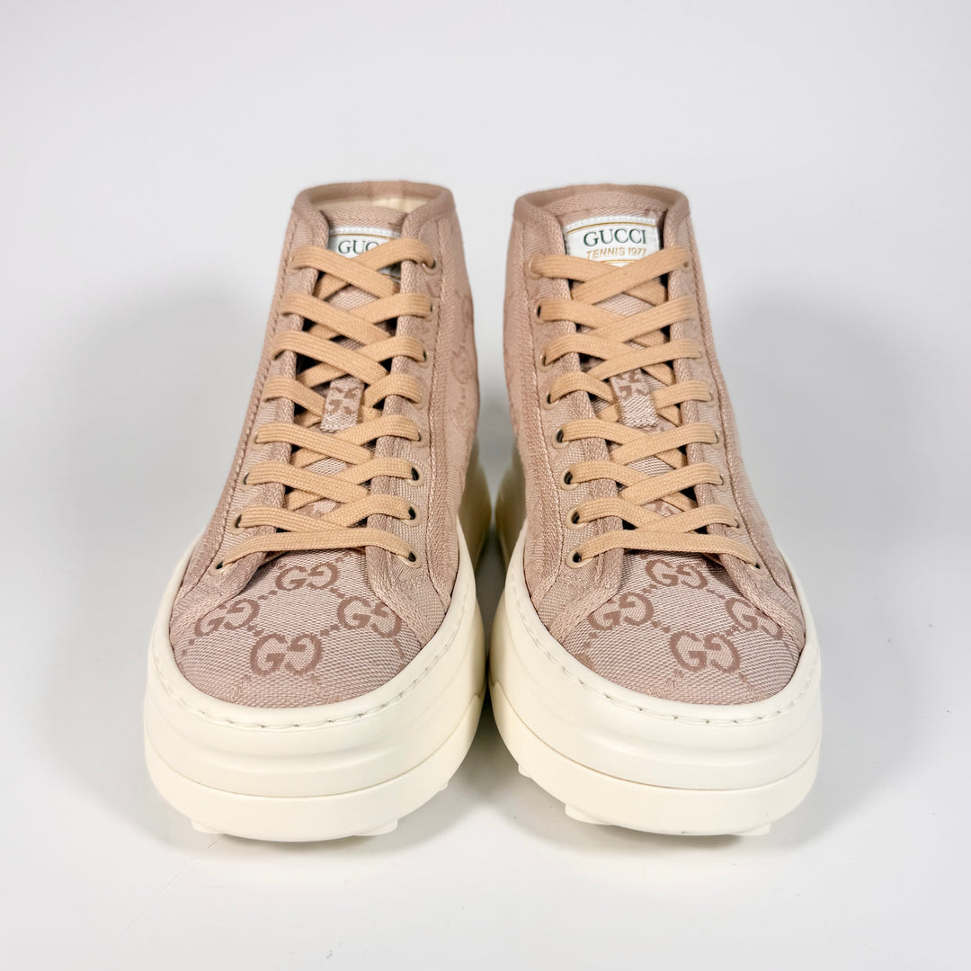 Gucci Canvas GG Supreme High Top Sneaker - Women’s 9.5