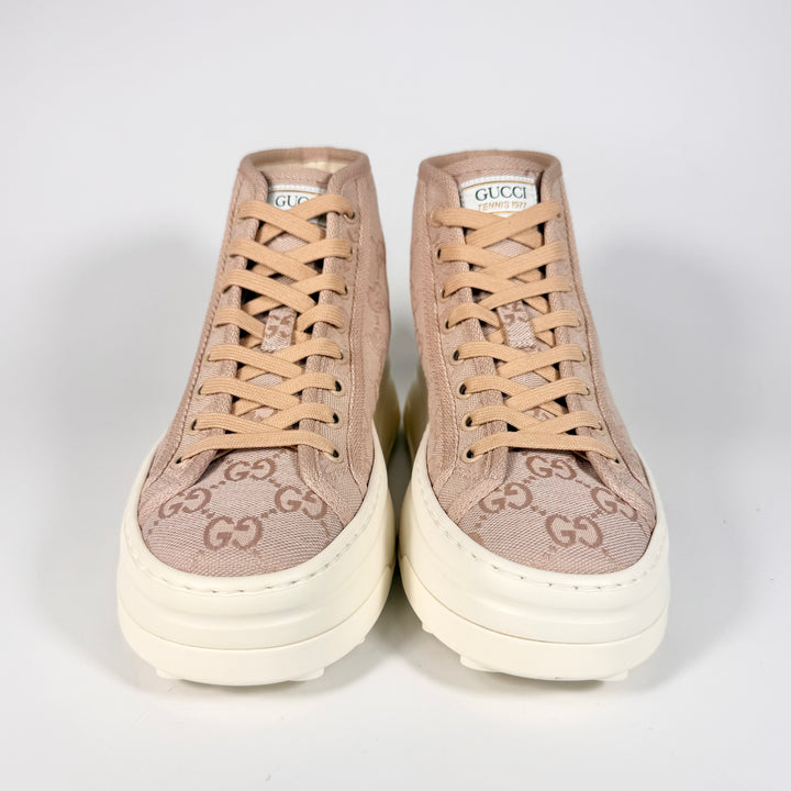 Gucci Canvas GG Supreme High Top Sneaker - Women’s 9.5