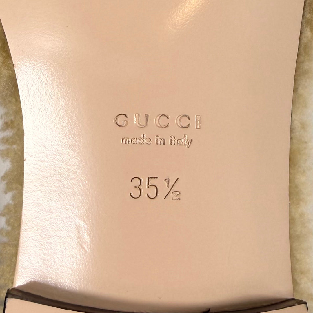 Gucci Shearling GG Cut Out Slide Sandal - Women’s 5.5