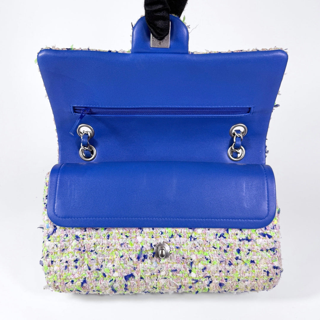 Chanel Quilted Tweed Medium Double Flap Bag