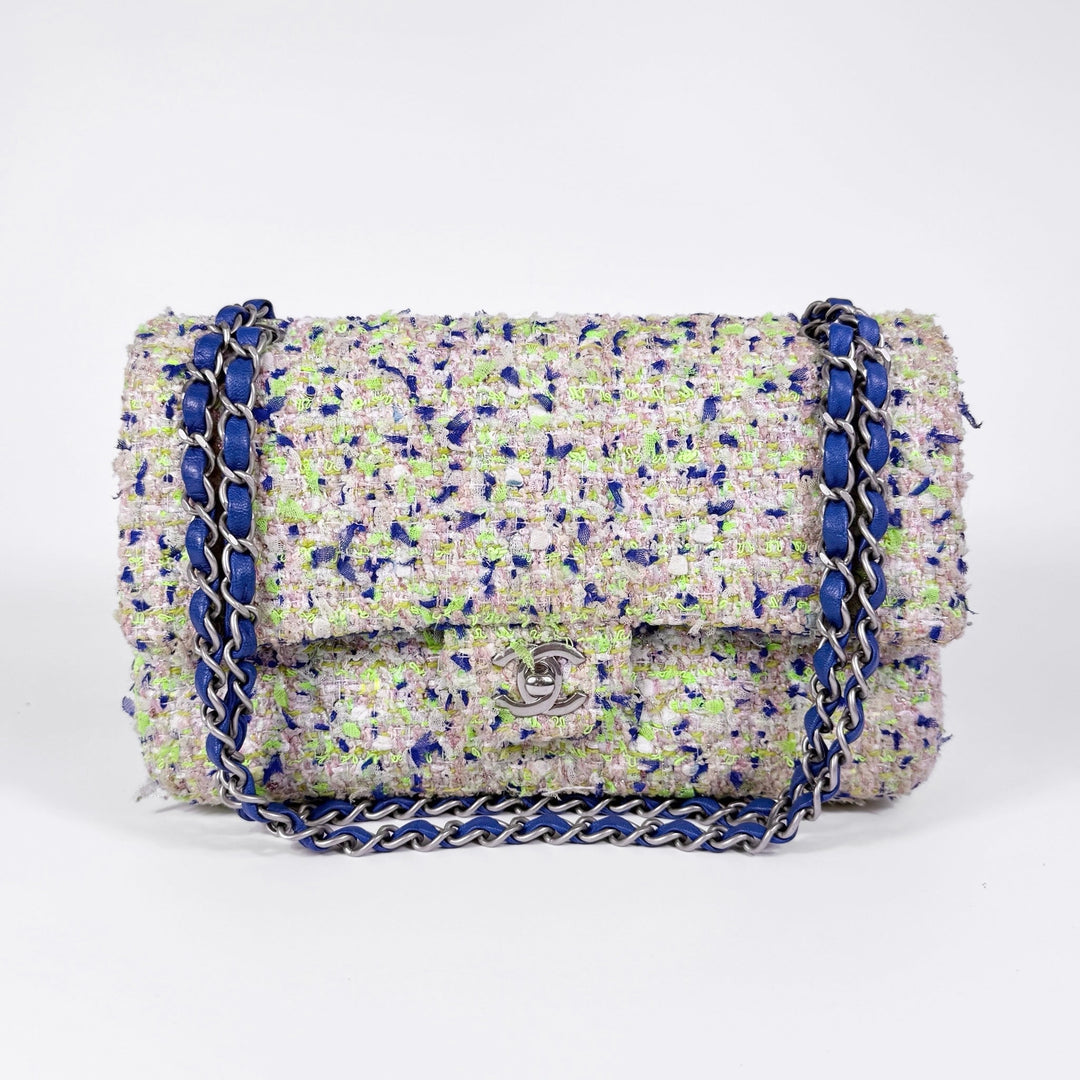 Chanel Quilted Tweed Medium Double Flap Bag