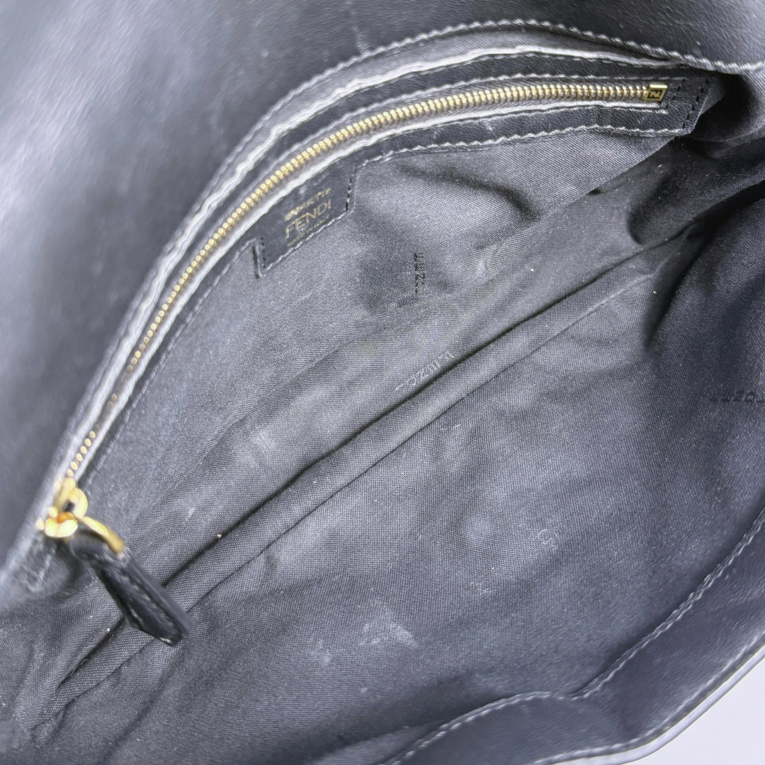 Fendi Nappa FF 1974 Embossed Baguette Bag