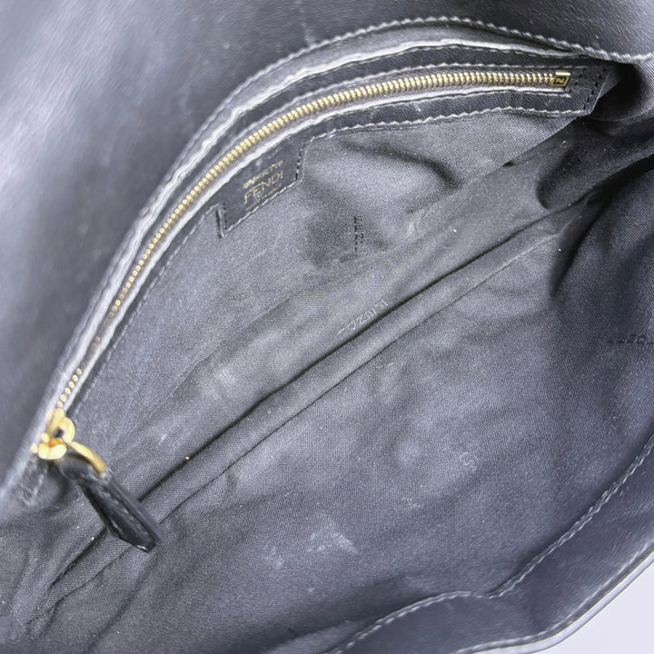 Fendi Nappa FF 1974 Embossed Baguette Bag