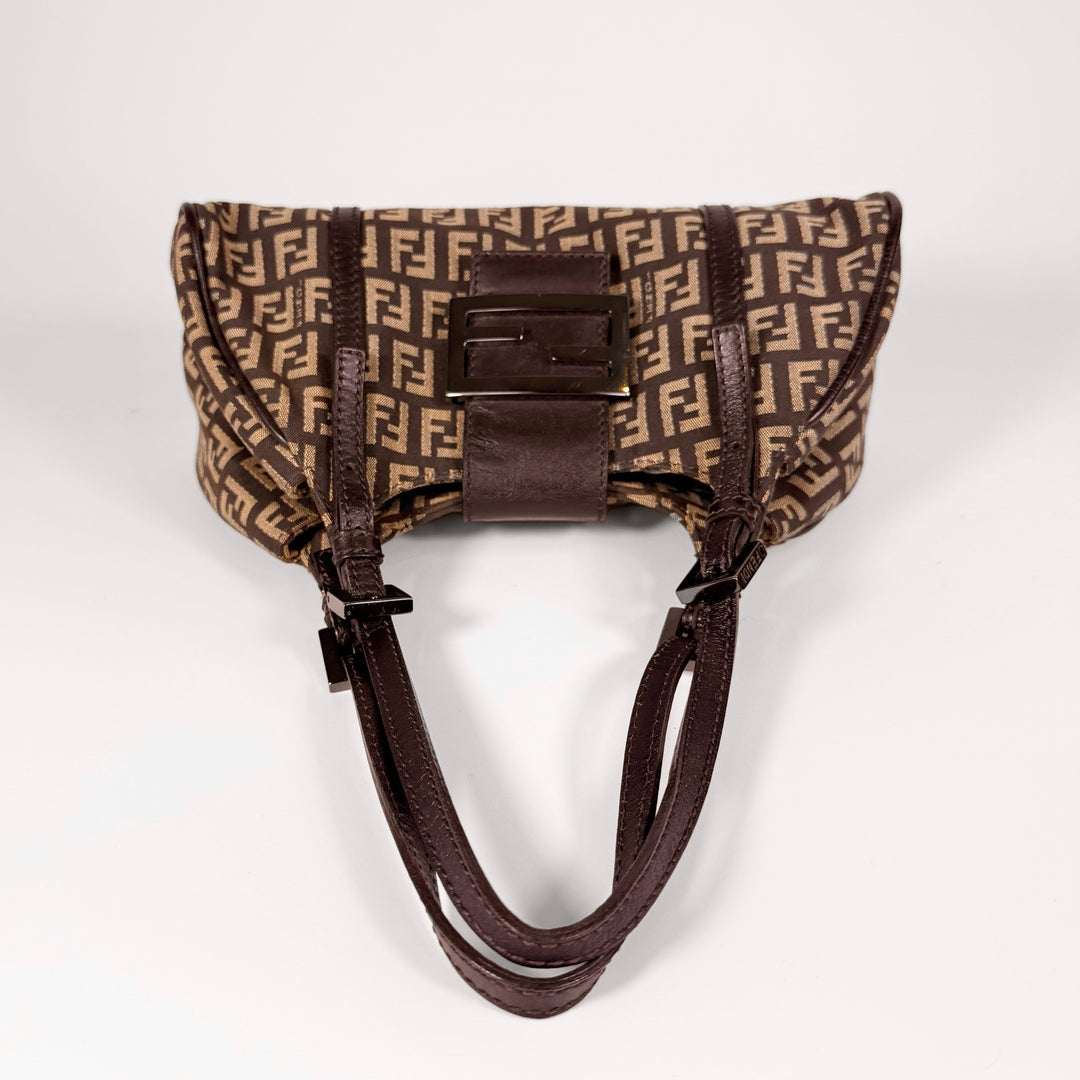 Fendi Zucchino Canvas Shoulder Bag