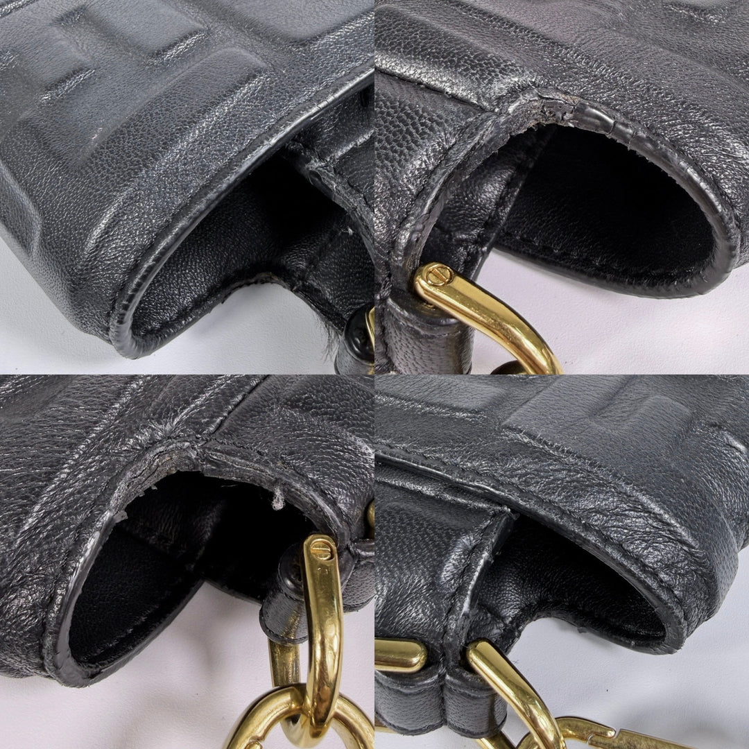 Fendi Nappa FF 1974 Embossed Baguette Bag