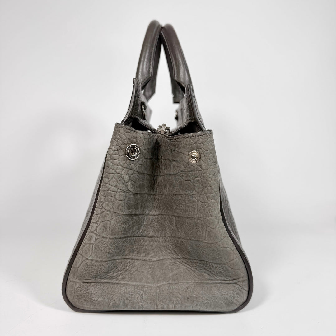 Saint Laurent Crocodile Embossed Cabas Rive Gauche Bag