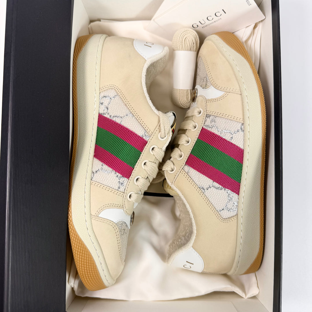Gucci Metallic GG Screener Sneaker - Women’s 6