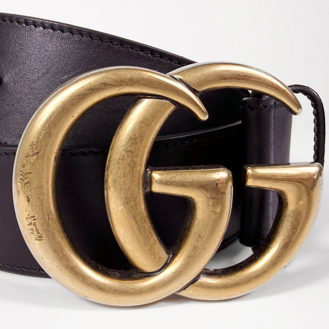 Gucci GG Marmont Smooth Leather Belt 75 30