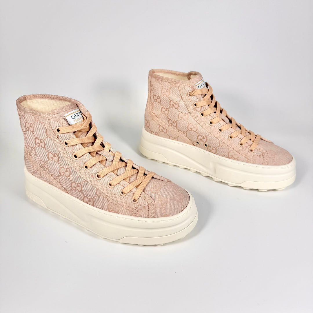 Gucci Canvas GG Supreme High Top Sneaker - Women’s 7.5