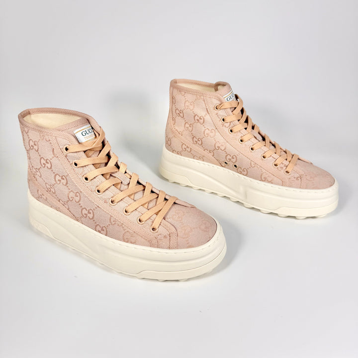 Gucci Canvas GG Supreme High Top Sneaker - Women’s 7.5