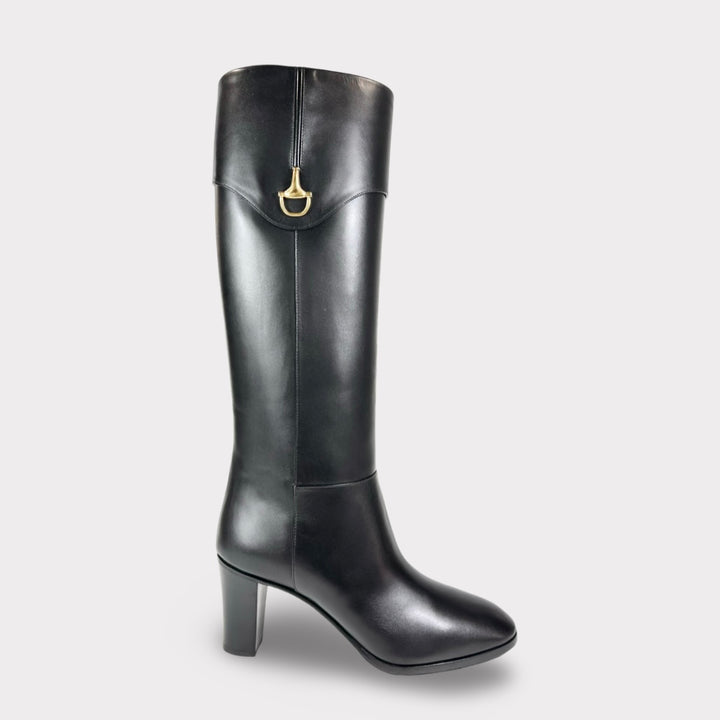 Gucci Half Horsebit Knee High Leather Boot - Women’s 11