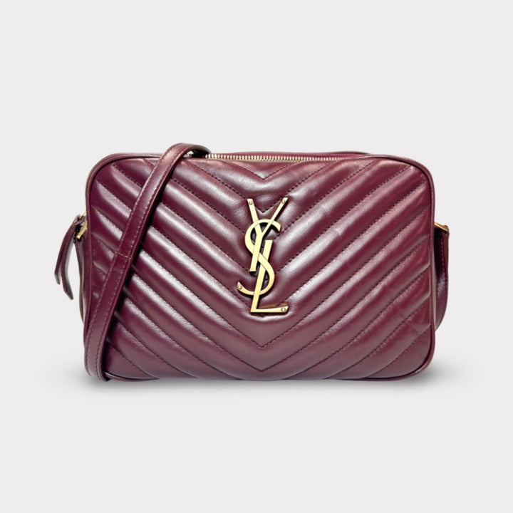 Saint Laurent Medium Lou Camera Bag Burgundy