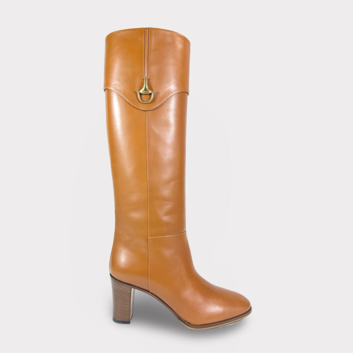 Gucci Half Horsebit Knee High Leather Boot - Women’s 9