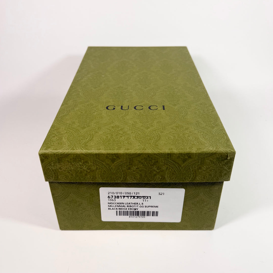 Gucci GG Supreme Tassel Leather Loafer - Men’s 12