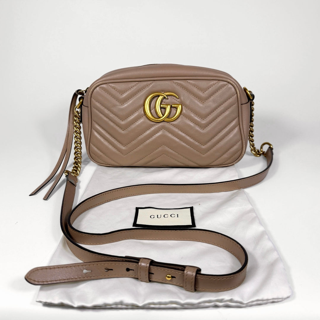 Gucci Matelasse Calfskin Small Marmont Camera Bag