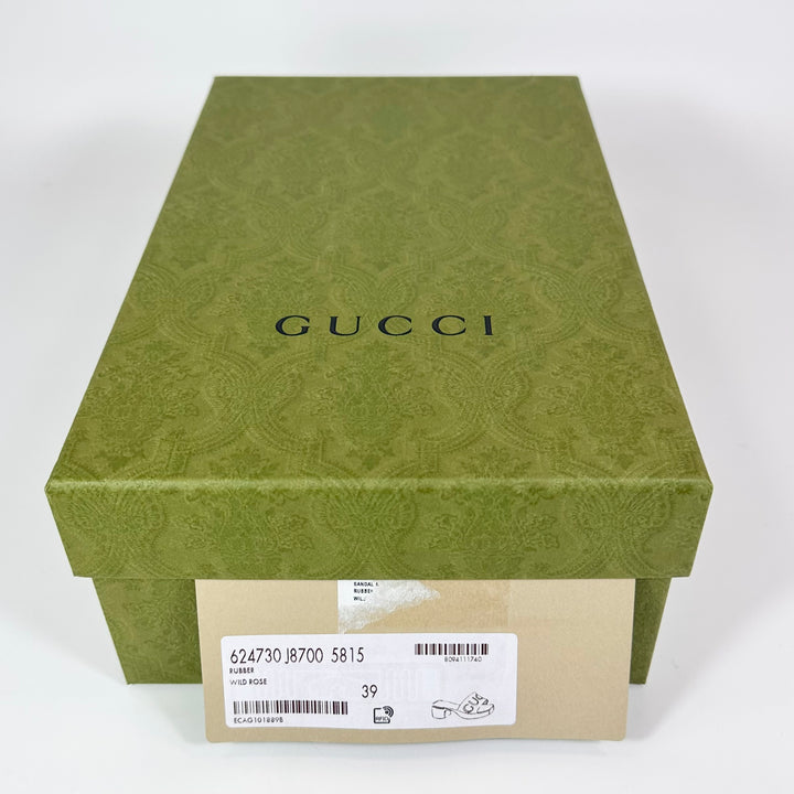 Gucci Rubber Logo Block Sandal - Women’s 9