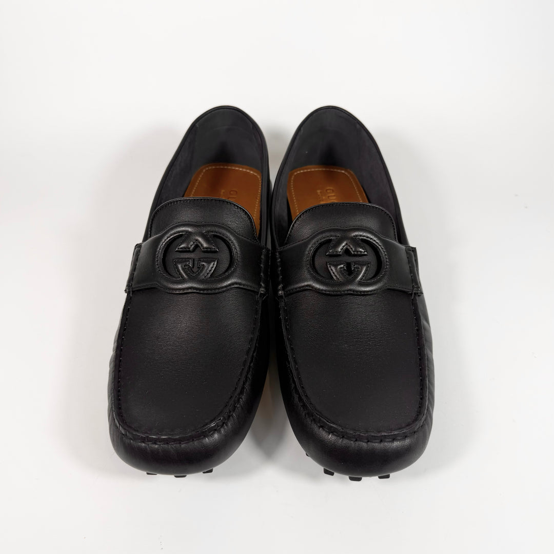Gucci Interlocking G Driver Leather Loafer - Men’s 13.5