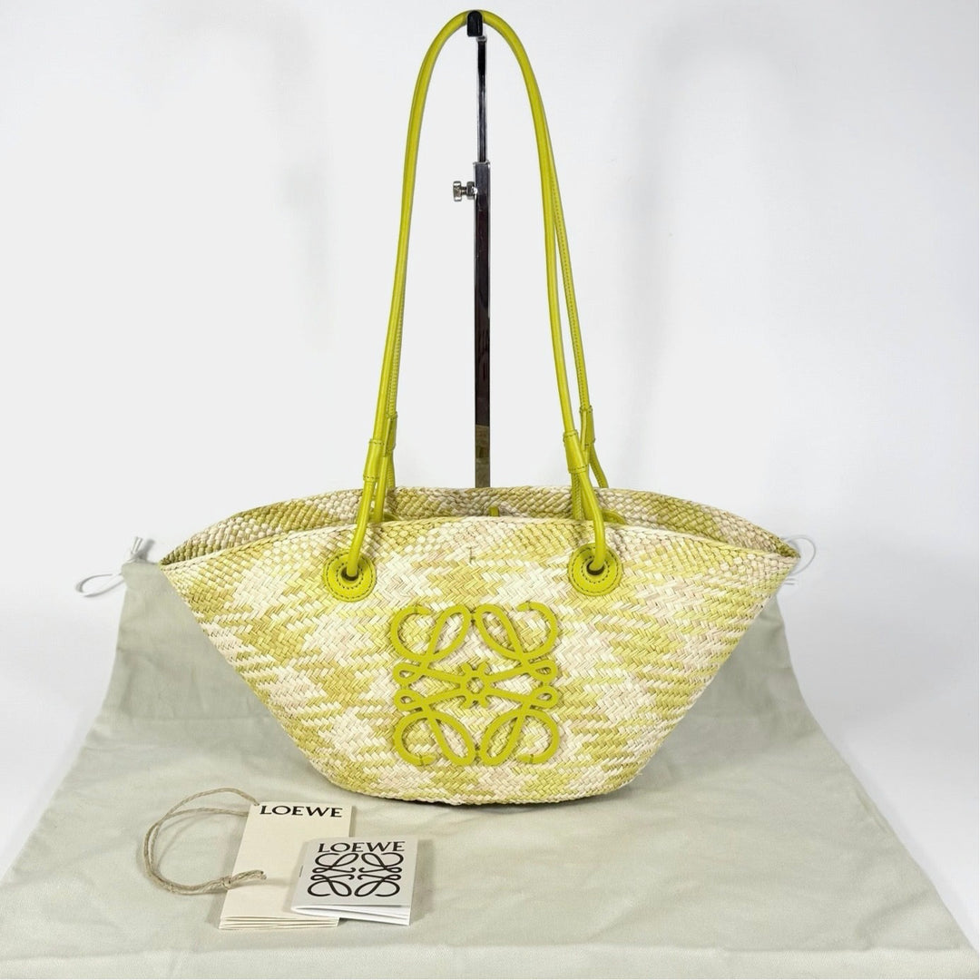 Loewe Anagram Palm Leaf Small Basket Bag