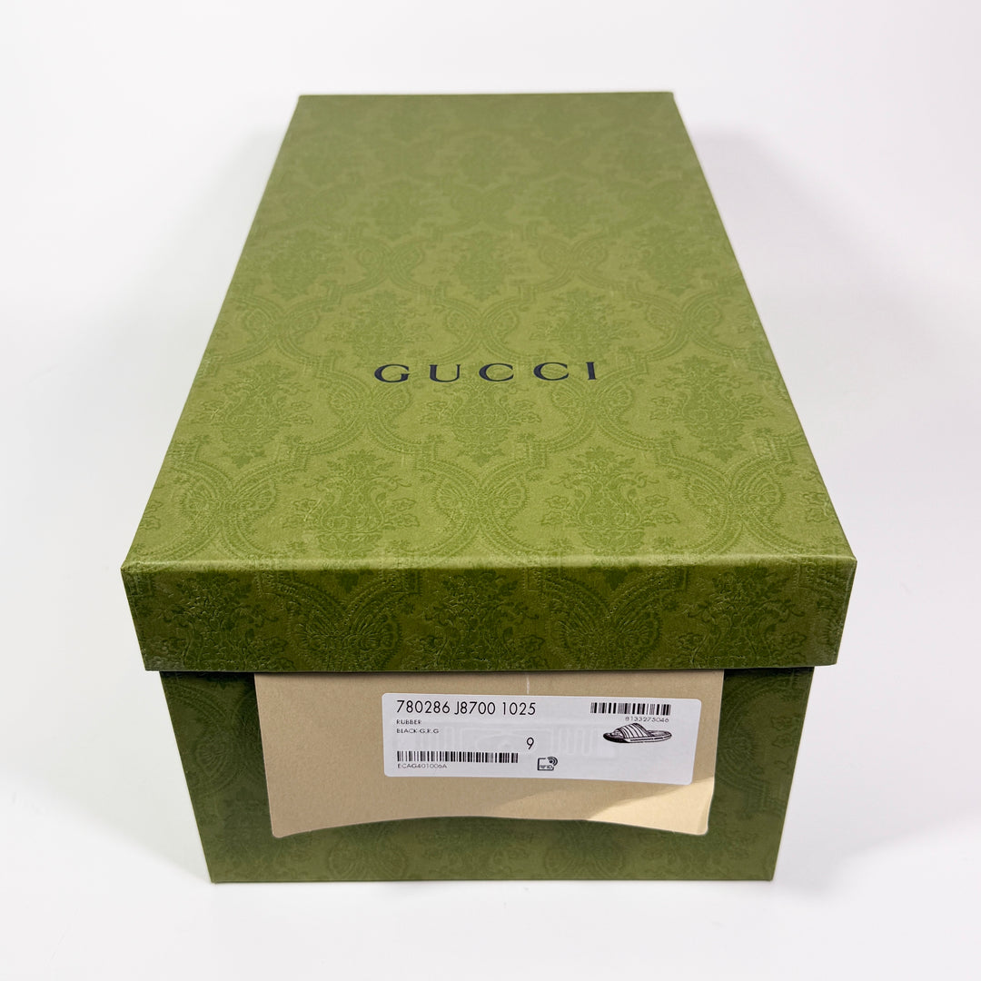 Gucci Web Rubber Pool Slide - Men’s 9.5