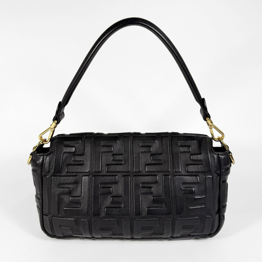 Fendi Nappa FF 1974 Embossed Baguette Bag