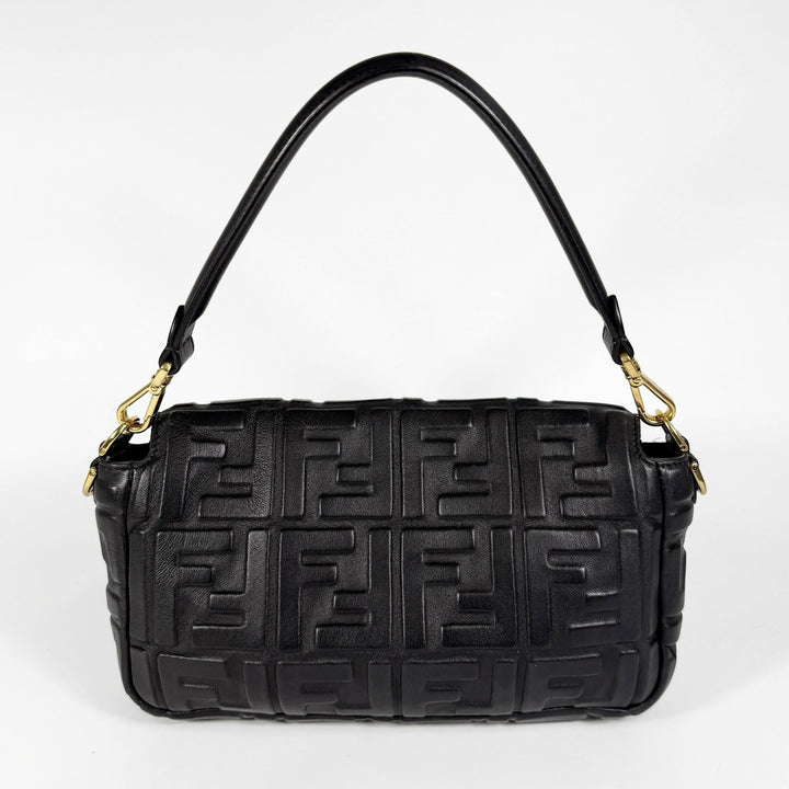 Fendi Nappa FF 1974 Embossed Baguette Bag