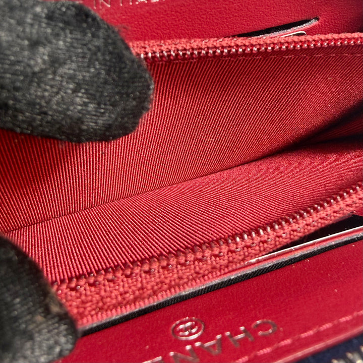 Chanel Aged Calfskin Quilted Gabrielle Zip Around Wallet