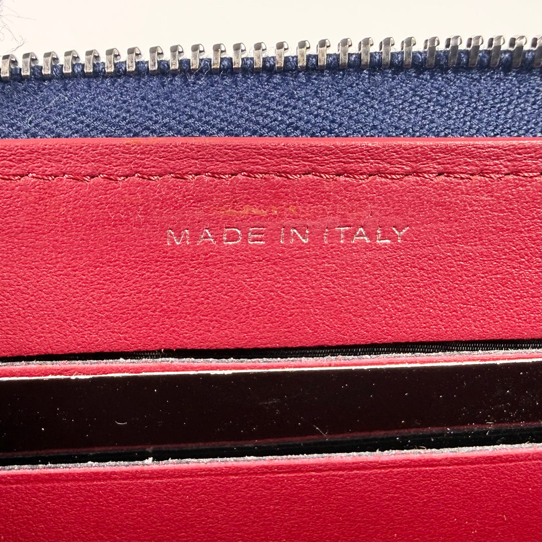 Chanel Aged Calfskin Quilted Gabrielle Zip Around Wallet