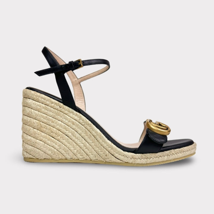 Gucci GG Marmont Espadrille Wedge Heel - Women’s 9.5