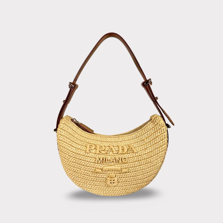 Prada Crochet Arqué Shoulder Bag