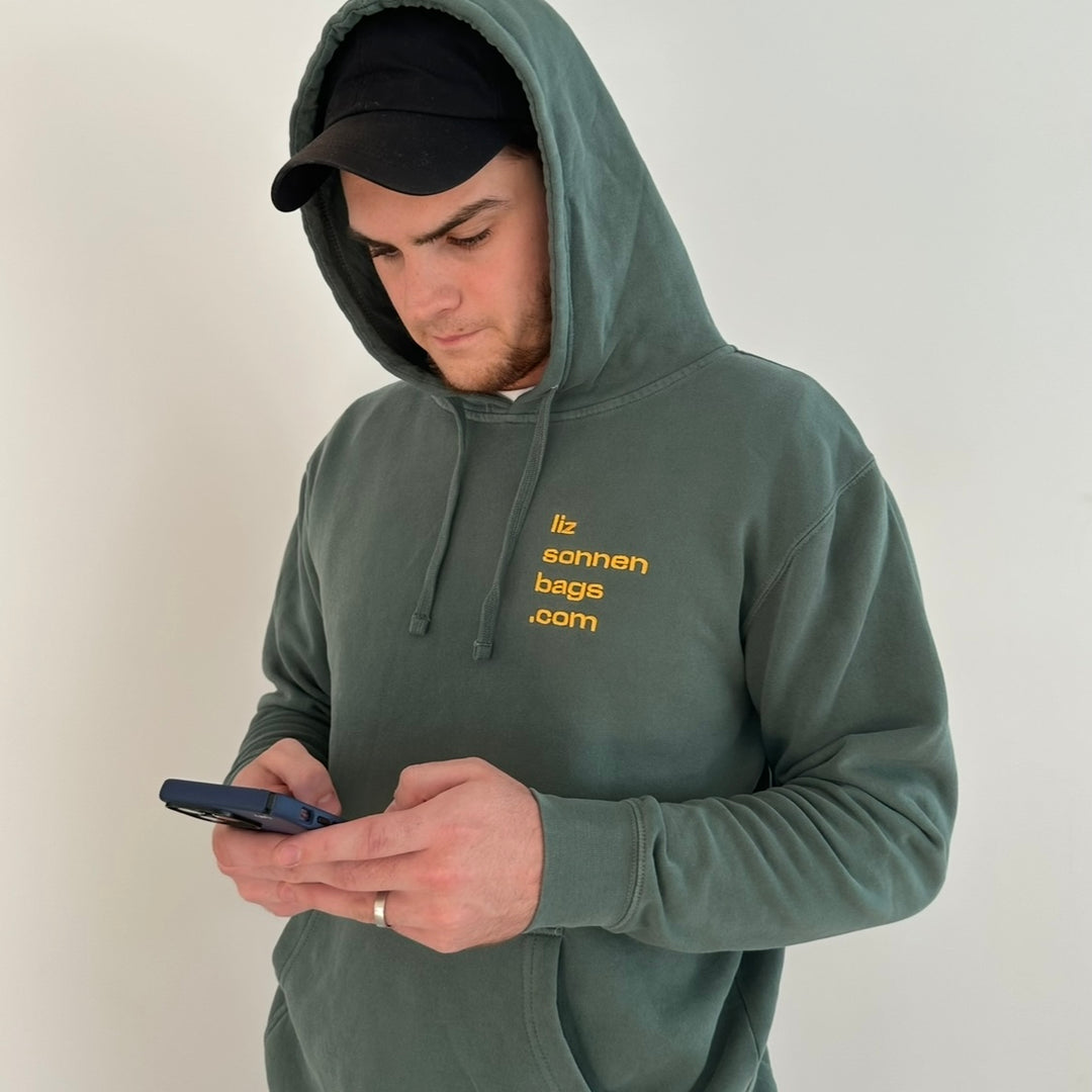 Unisex Embroidered LSB Pigment-Dyed Hoodie