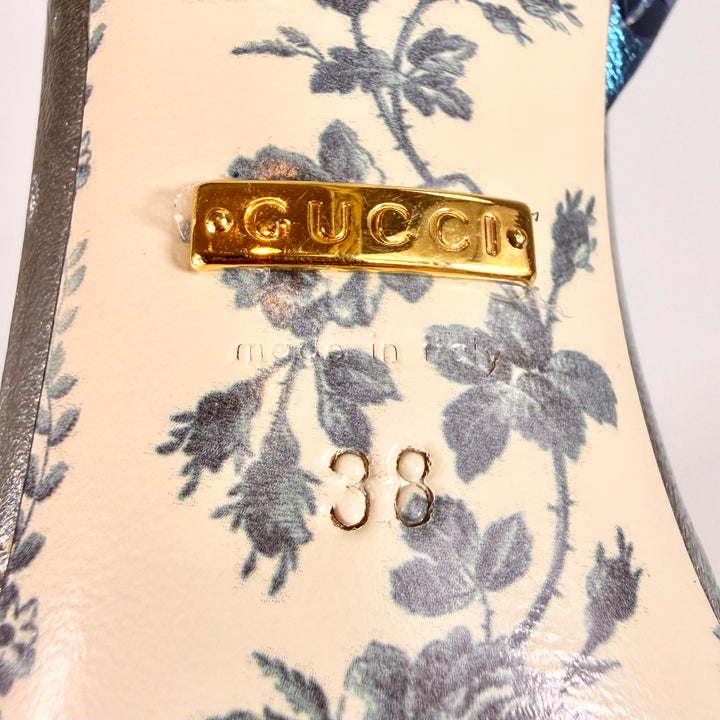 Gucci Haines 105 Metallic Sequin Sandal Heel - Women’s 8